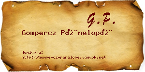 Gompercz Pénelopé névjegykártya